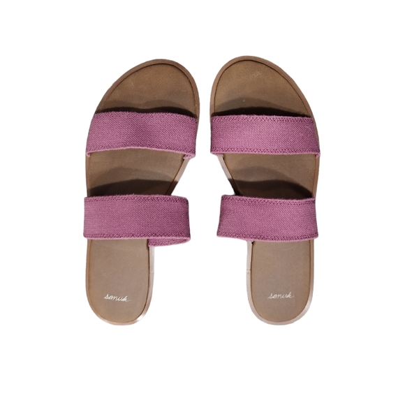 Sanuk pink strappy flat sandals woman's size 10 - Picture 2 of 4